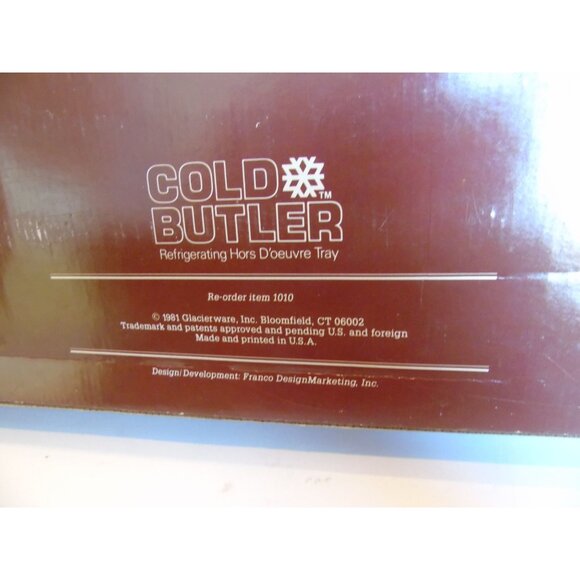 Vintage 1981 Cold Butler Refrigerating Hors d 'Oeuvres Tray Glacierware Franco - Picture 4 of 9